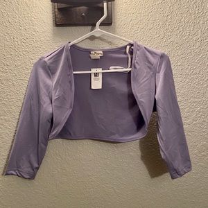 maurices purple cropped shirt
